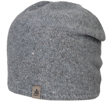 Damenstrickmütze mit Strass-Applikation