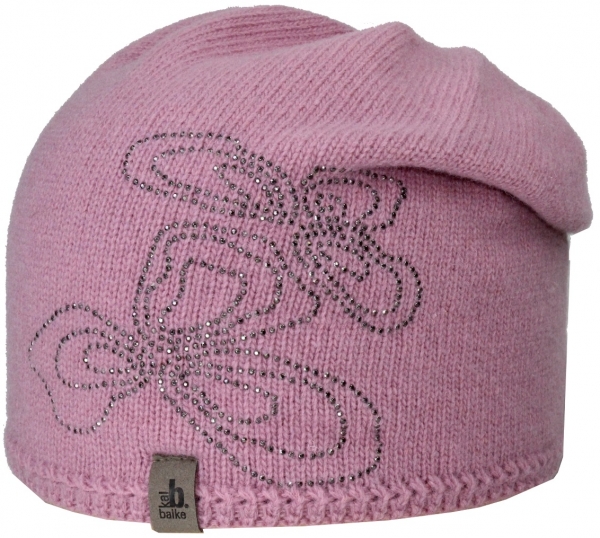 Damenstrickmütze mit Strass-Applikation
