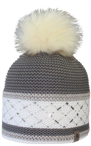 Pudelmütze mit Faux Fur Pompon by kai b.