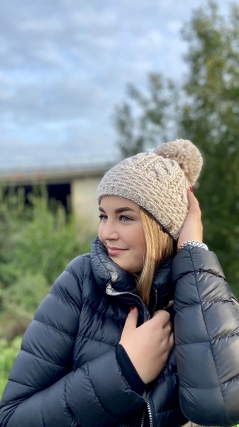 Pudelmütze mit Fleecefutter